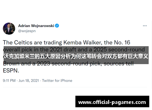 沃克加盟米兰的五大原因分析为何这笔转会对双方都有巨大意义